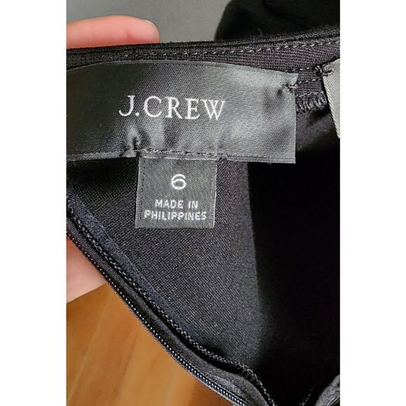 J.Crew Long-sleeve midi sheath dress in Italian ponte in black Mario Bellucci 6 - Picture 6 of 6